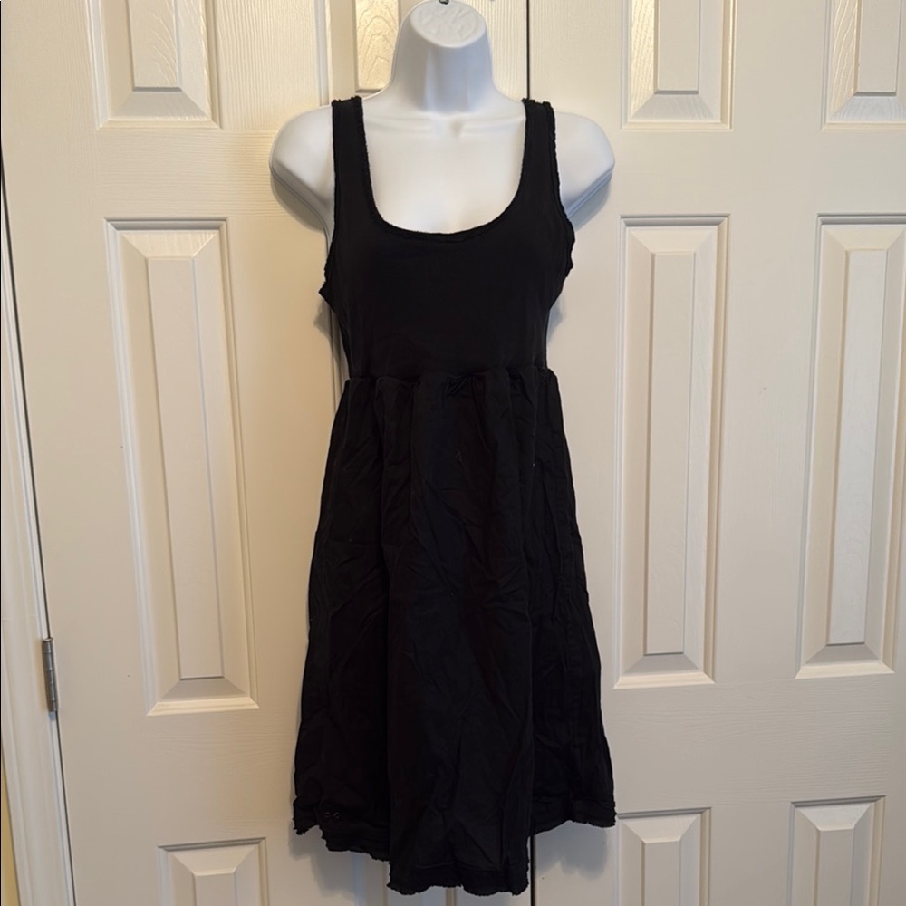 Converse Black Ruched Sundress Sleeveless